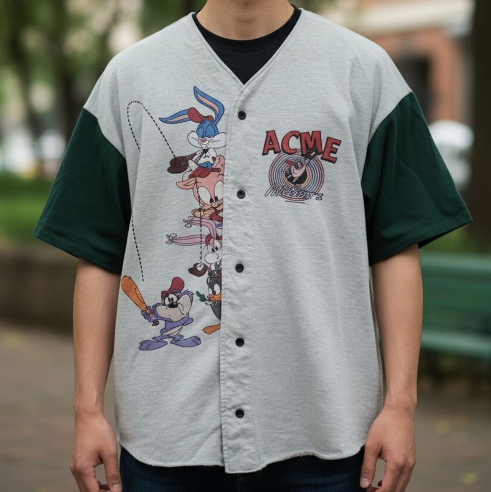 ACME Vintage Looneytoons Graphic Shirt - Gray and Green